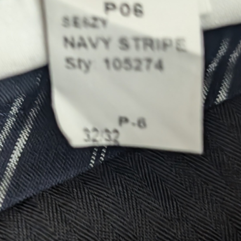 NWT Banana Republic Pants 32x32 Navy Stripe Tailored Fit Dress Trousers Office - Picture 10 of 11